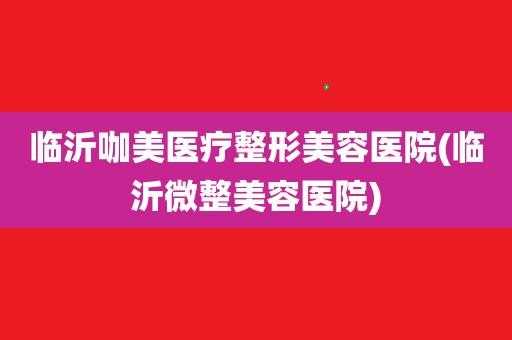 临沂公立微整医院招聘