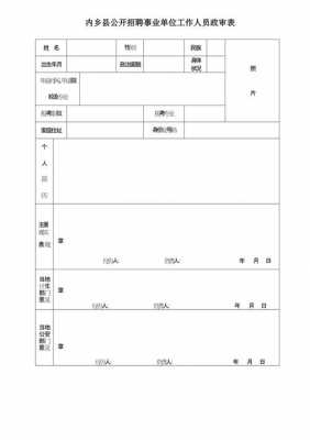  吴中区教师招聘政审表「教师招聘政审表格模板」